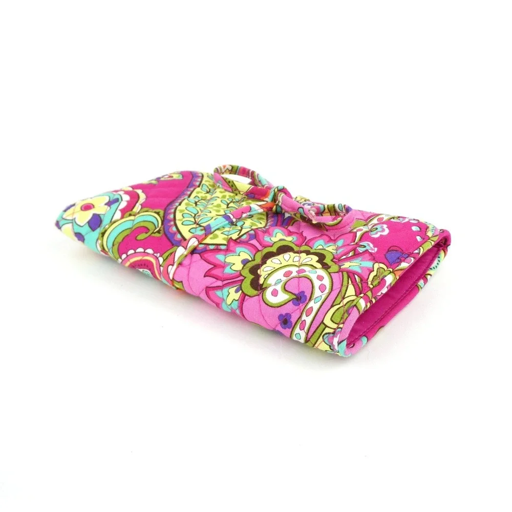 Vera Bradley Pink Swirls All Wrapped Up Jewelry Organizer